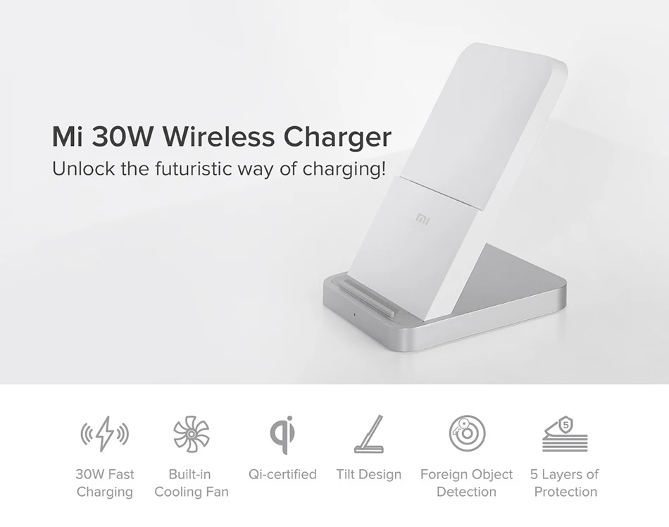 Xiaomi 30W Vertical Wireless Charger description image