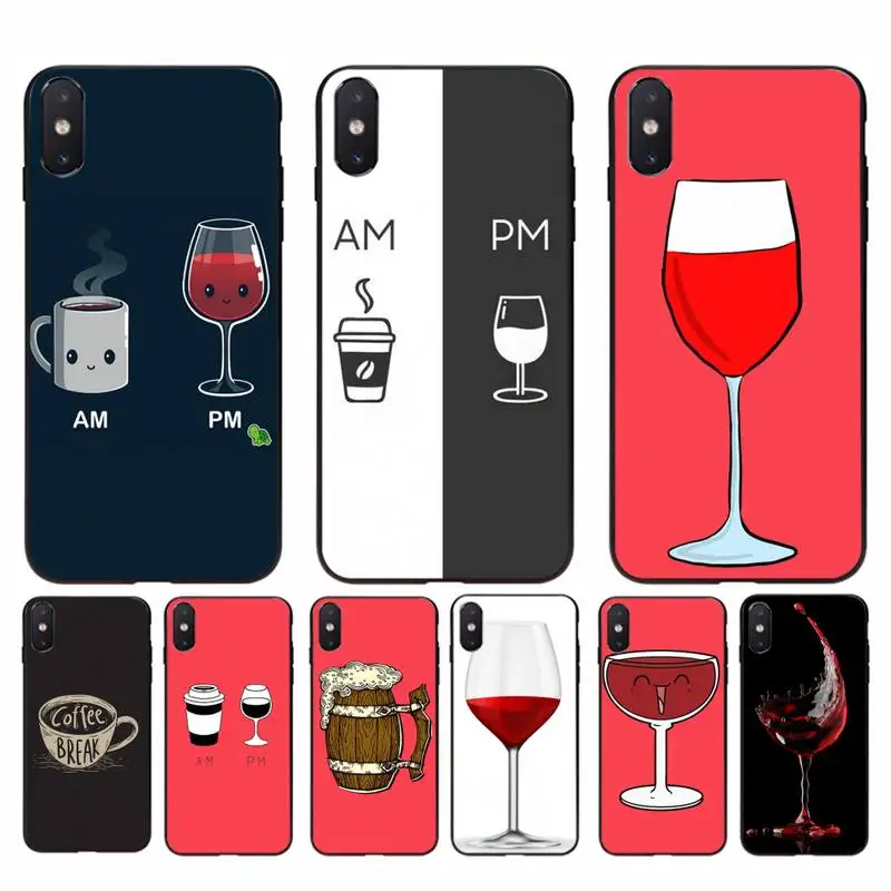 Чехол YNDFCNB для телефона с чашкой кофе вина чехол iphone 11 Pro Max X XS MAX 6 6s 7 8 plus 5 5S 5SE XR SE2020 |