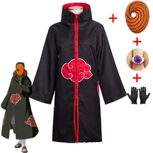 Obito Cosplay Costume Cloak Naruto Tobi Akatsuki Funny Carnival Halloween Long-Sleeve