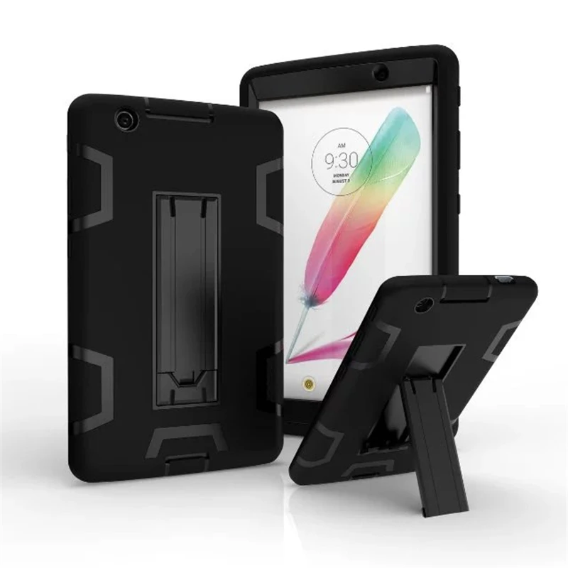 Чехол для планшета для Samsung Galaxy Tab A A6 10,1 дюймов SM GT P580 P585 P580N противоударный Heavy Duty Силикон+ PC Стенд дети Безопасный чехол - Цвет: hei hei