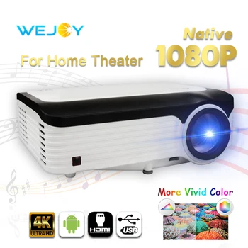 

Wejoy L6 Full HD Projector Native 1080P 4K Data Show Android Proyector 4K tv Home Theater домашний кинотеатр projetor 5G WIFI