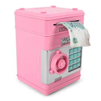 

Saving Piggy Bank ATM Money Box Electronic Password Chewing Coin Cash Deposit Banknote Machine Valentines Day Gift Children Kid