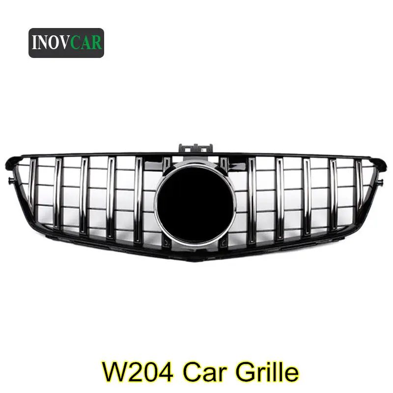 

Black GT Style For C-Class W204 Top Quality ABS Material Car Mesh Grill Grille For BENZ C200 C220 C250 2007-2014