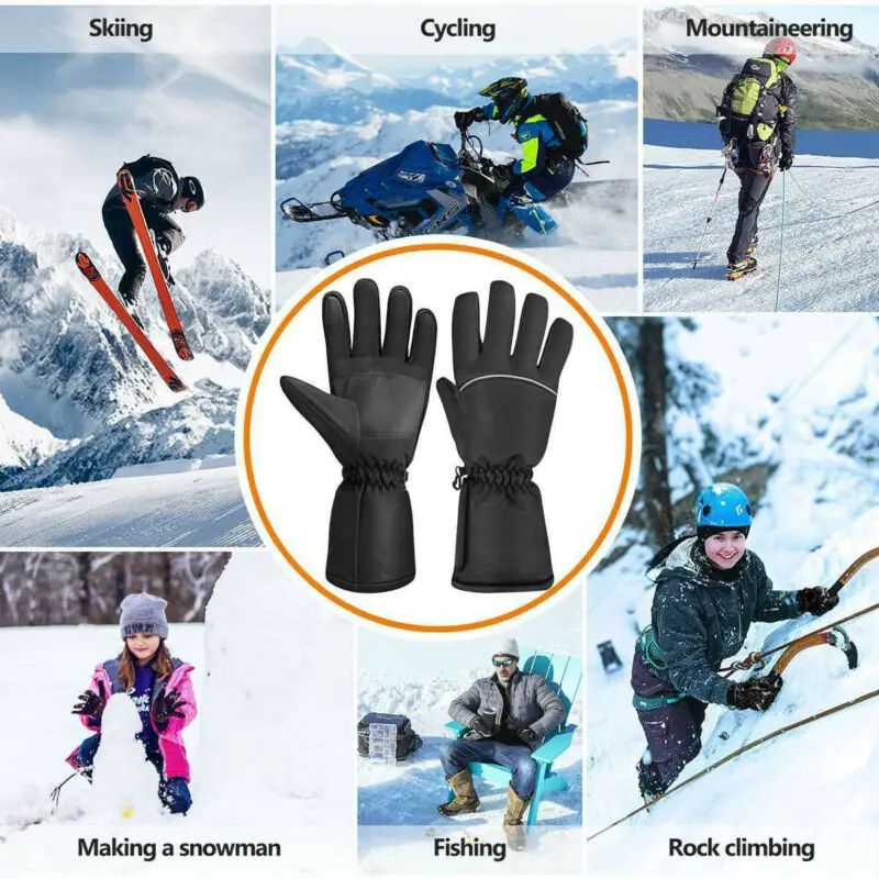 2020 Winter Rechargeable Electric Warm Heated Gloves Men Women Battery Powered HOT