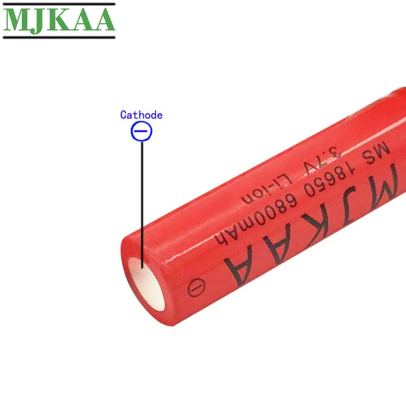 MJKAA 2 шт 18650 6800mAh 3 7 V литиевая аккумуляторная батарея 100% Новые литий ионные батареи