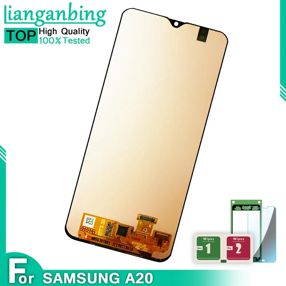 ЖК дисплей для Samsung Galaxy A20 A205/DS A205F A205FD A205A с сенсорным экраном и дигитайзером в