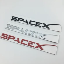 3D Metal Car Trunk Sticker Emblem Styling for Tesla Model 3 S X Roadster Letter SpaceX Car Fender Side Stickers Auto Accessories