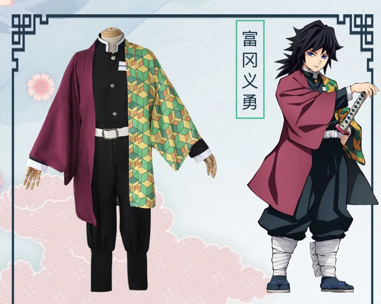 Аниме демон убийца Kimetsu no Yaiba Kamado Nezuko Kamado Tanjirou Agatsuma Zenitsu Tomioka Giyuu кимоно униформа косплей костюм