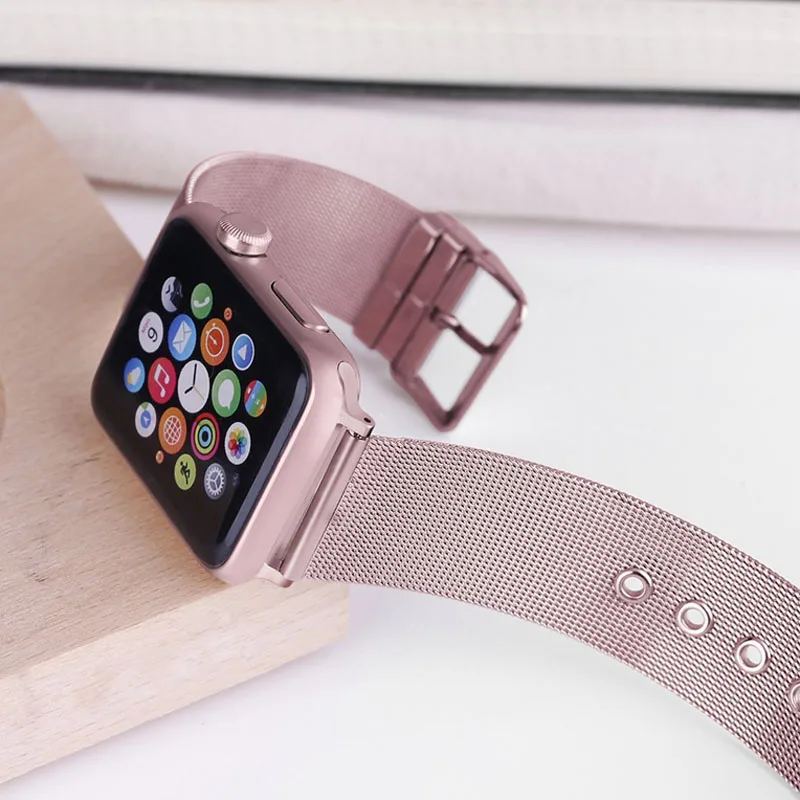 Миланская петля спортивный ремешок для Apple watch band 4/40 мм браслет из нержавеющей