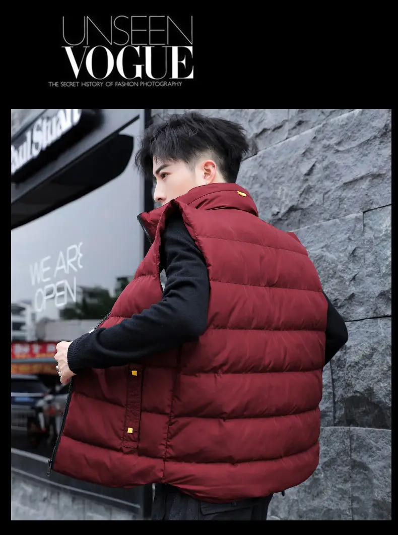 8XL Vest Coat Men 2019 Autumn Male Sleeveless Jacket Coat Winter Warm Waistcoat Padded Down Vest Men Brand MuLS Cloths Plus Size 4