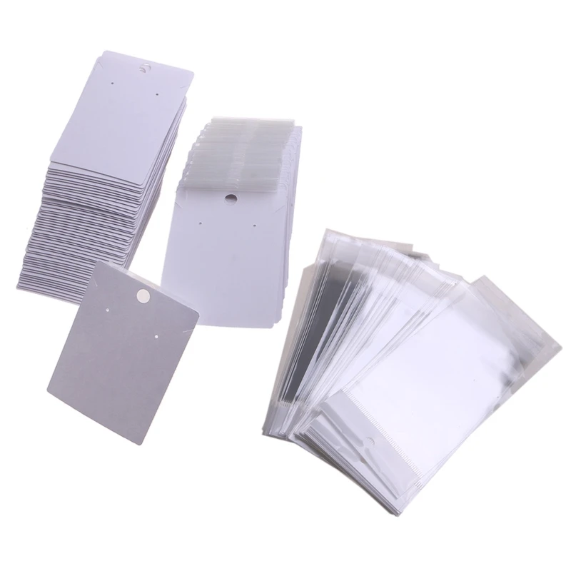 47mm x 123mm The Display Guys Pack of 500 pcs 1 7/8 X 4 3/4 inch Kraft Fold Over Paper Necklace Earrings Display Hanging Cards for Jewelry Accessory Display