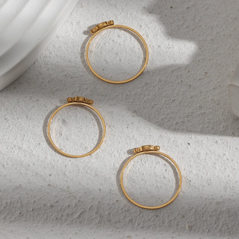 New Elegant Super Thin Ring Band Clear Tiny CZ Stone