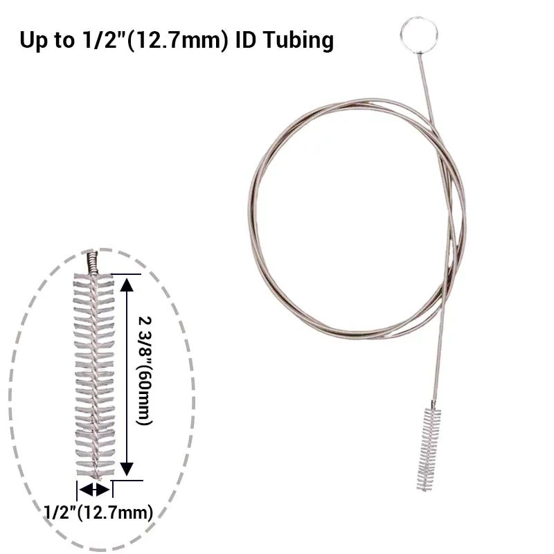 3 Different Size 1.5 meter Spiral Cleaning Brush Beer Silicone Hose Cleaner Air Pump Hose Tube Filter Pipes silicone tube Silicone Hose Cleaner