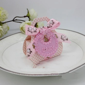 

12pcs/pack Cute Candy Box Baby Apron Baby Shower Happy Birthday Party Decoration Supplies Kids Gifts Chocolate Box