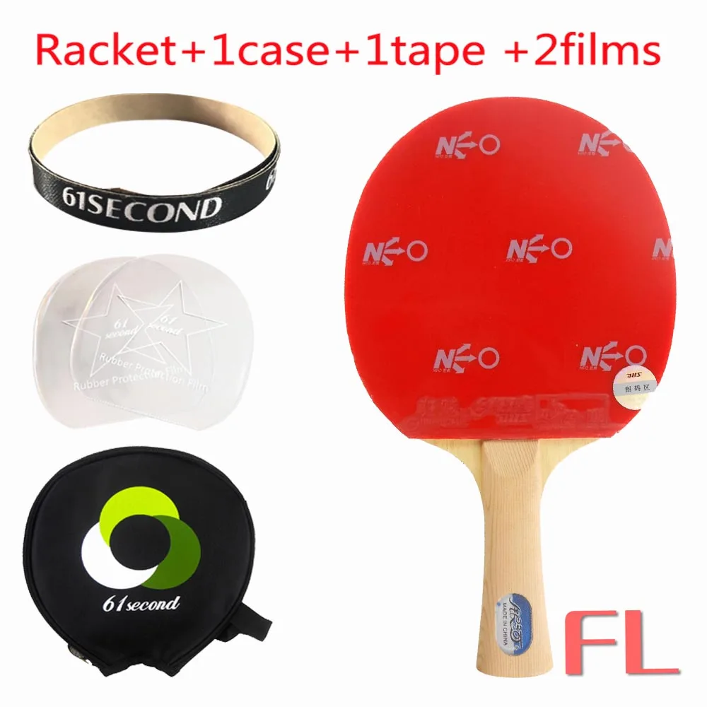 FL racket 1case Galaxy YINHE T-11+ лезвие с Луной(заводские настройки)/DHS Neo ураган 3 резинки для настольного тенниса комбо ракетки FL - Цвет: FL racket 1case