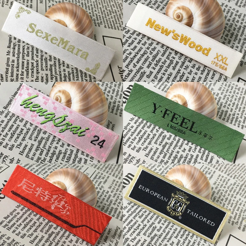 Free Shipping Customized Garment Woven Labels Washable Care Embroidered Satin Cotton Printed Label Brand Logo Hangtags Custom | Дом и сад