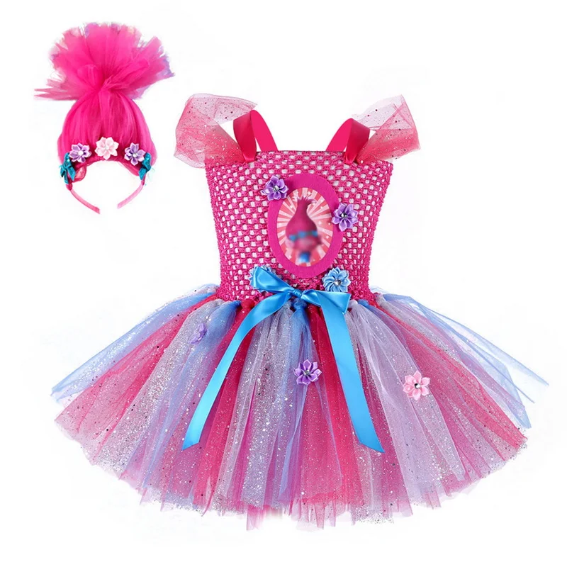 Toddler Girls Christmas Cartoon Cosplay Costume Fancy Tutu Dress Headband Outfit 