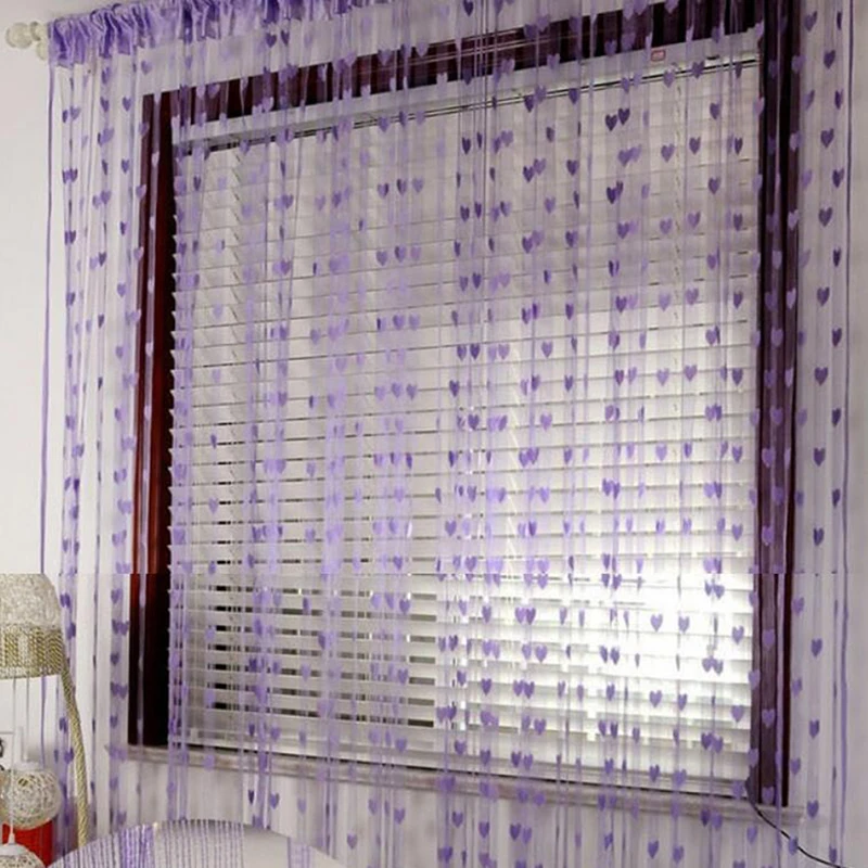 Романтическая занавеска для гостиной висячая персиковая сердечная линия