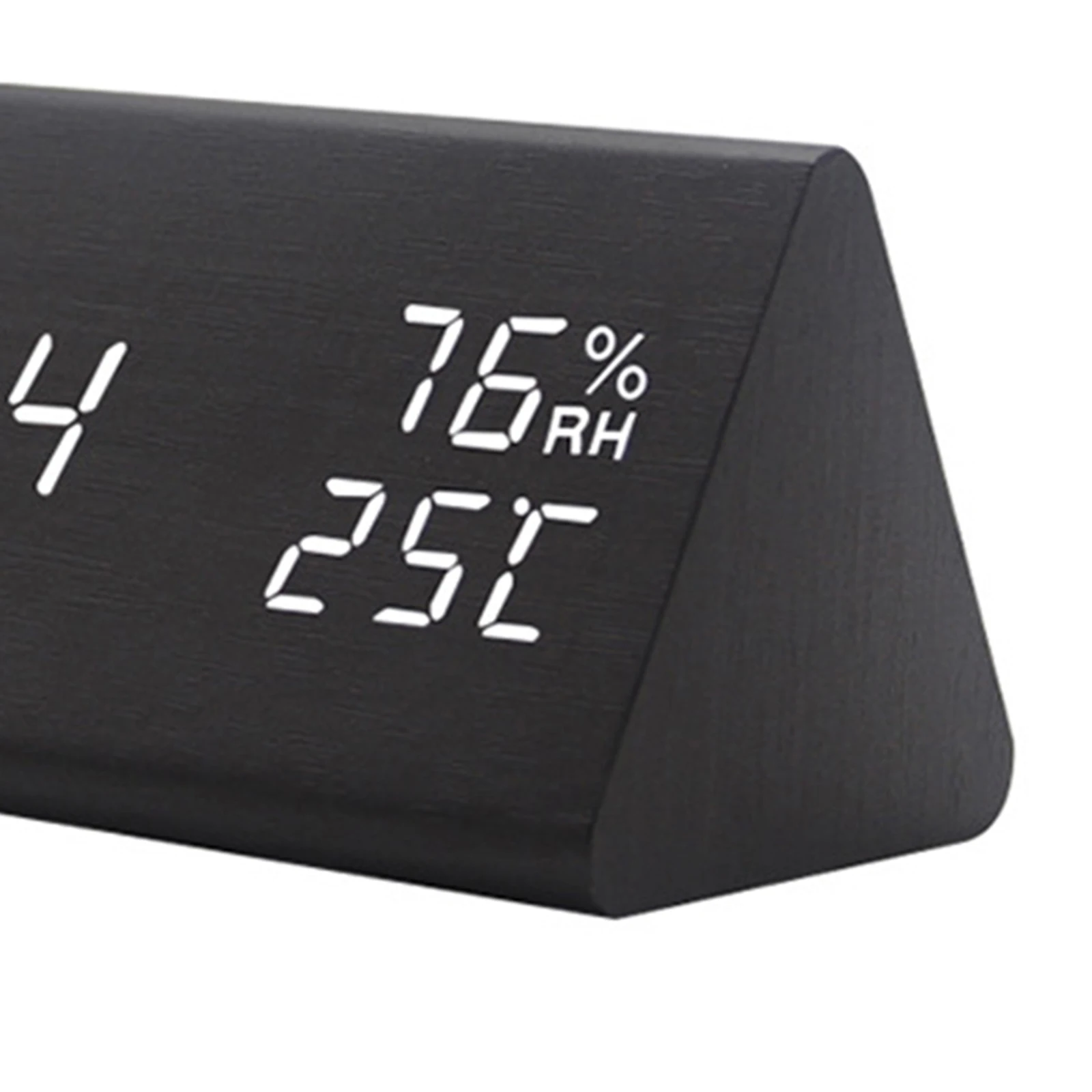 Большой деревянный цифровой будильник Портативный с регулируемой яркостью