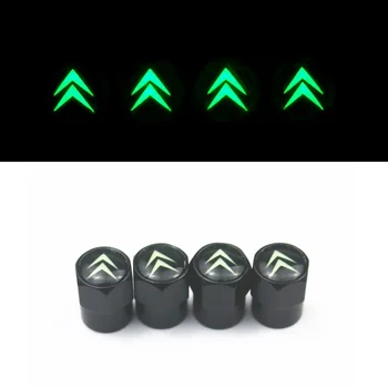 

New Luminous Car Tire Valve Cover Wheel Air Protection Cap Car Styling Accessories for Citroen C4 C5 C3 C2 C1 C4L Picasso Saxo