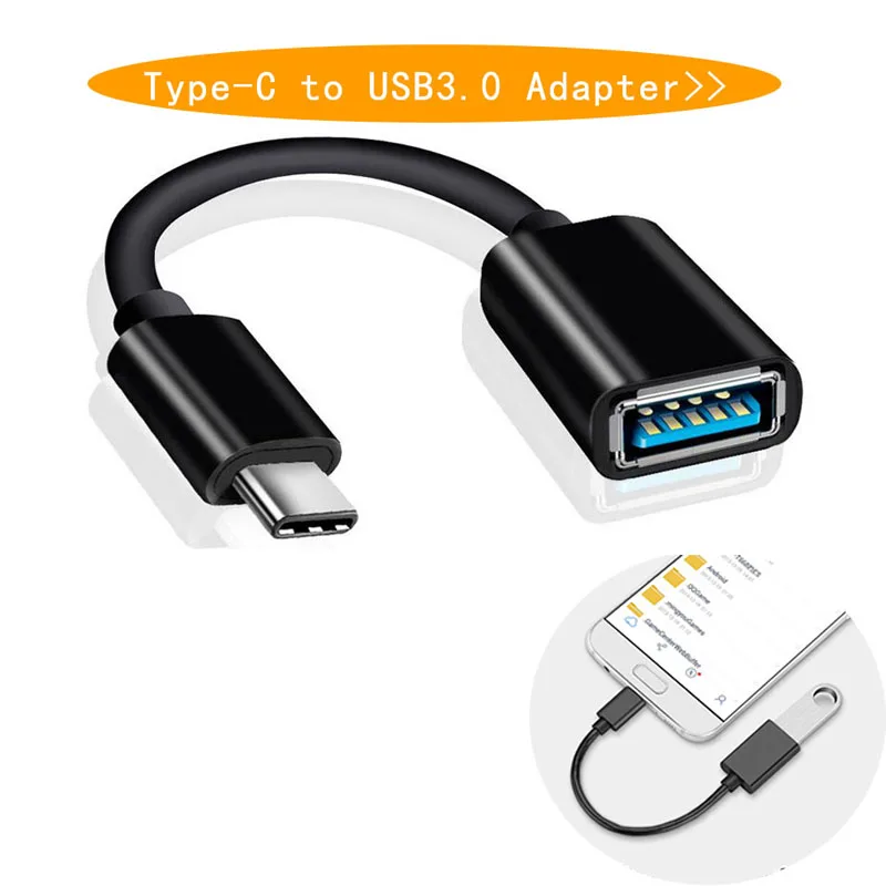 Type-C OTG Кабель-адаптер USB 3,1 type C штекер USB 3,0 A Женский OTG кабель для передачи данных адаптер 16 см