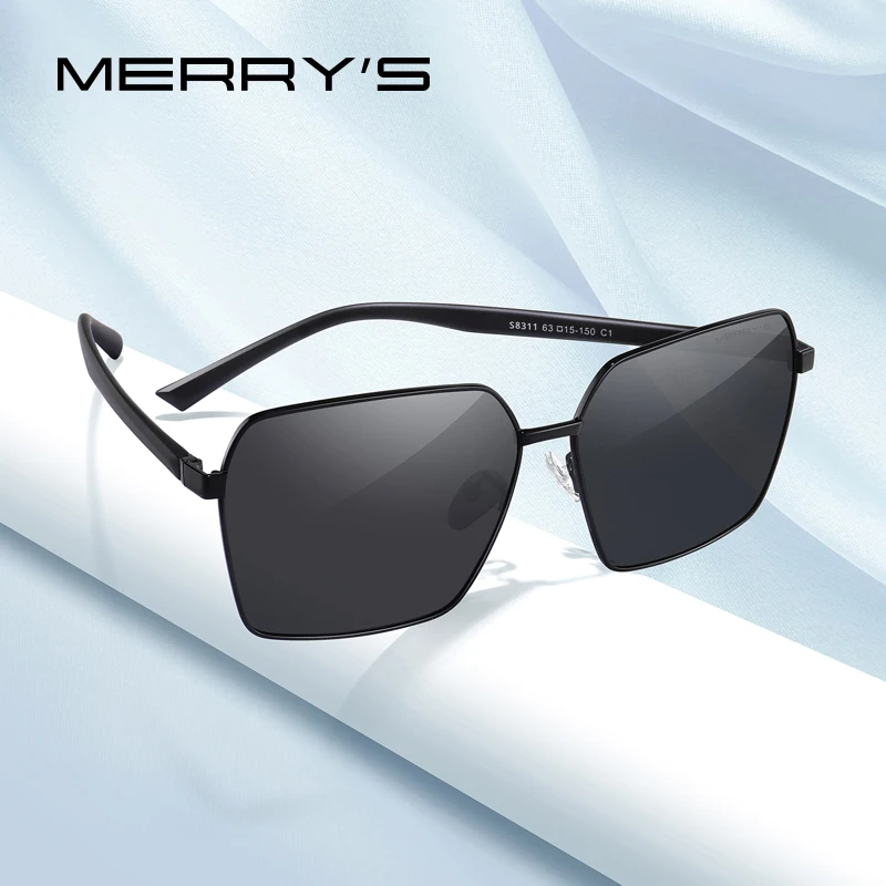 

MERRYS DESIGN Men Classic Luxury Brand Square Sunglasses HD Polarized Sun glasses For Driving TR90 Legs UV400 Protection S8311