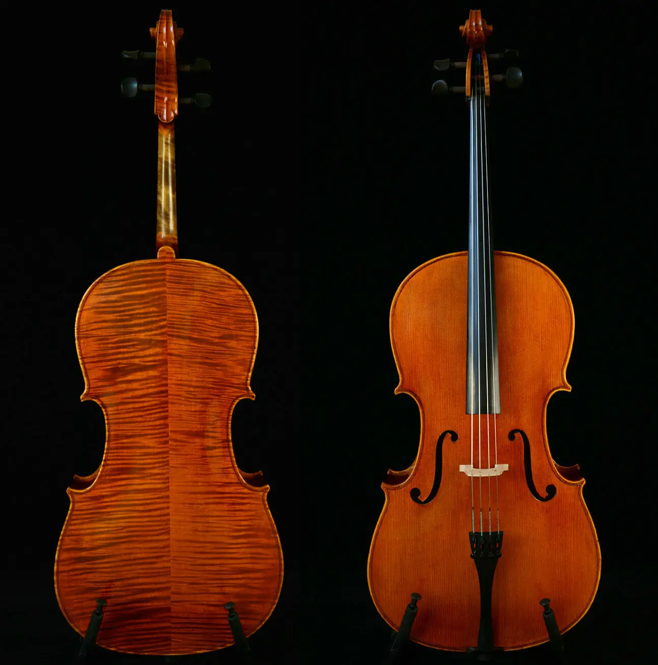 

Master 1/2 Cello !!Beautiful Sound Strad Model Nice Flame Back ACTUAL CELLO