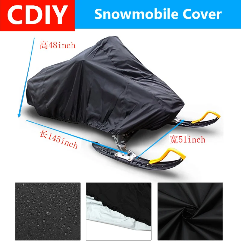 Snowmobile Cover Waterproof Dust Trailerable Sled Storage Anti-UV All-Purpose Winter Motorcyle Outdoor 368*130*121cm | Автомобили и