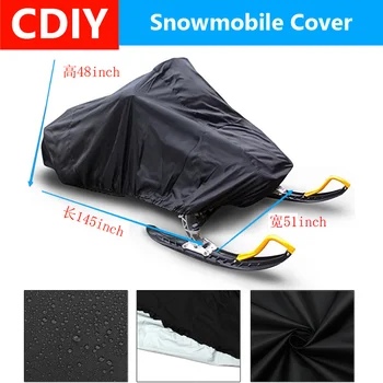 

Snowmobile Cover Waterproof Dust Trailerable Sled Cover Storage Anti-UV All-Purpose Cover Winter Motorcyle Outdoor 368*130*121cm