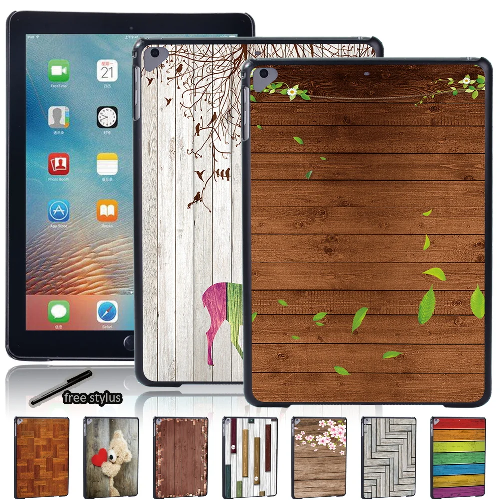 

Wood Series High-quality Plastic Tablet Case for Apple IPad Air/iPad Air 2/iPad Air 3 10.5" (2019)/iPad Air 4 2020 10.9" + Pen