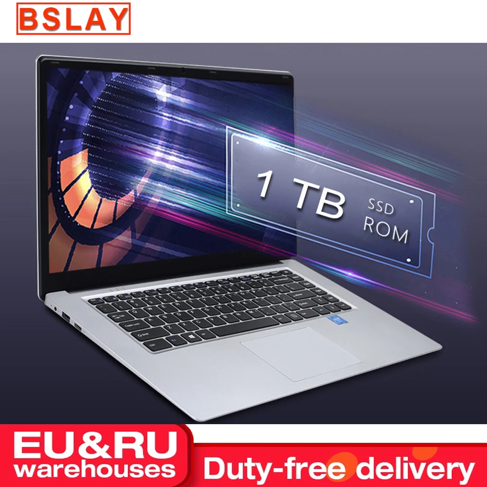 15.6 inch Laptop 8G RAM 128G 256G 512G 1TB SSD ROM Notebook Computer intel Core Quad Windows 10 Ultrabook For Students Laptops | Компьютеры