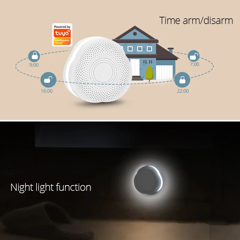 Fuers WiFi Gateway Alarm System Tuya APP control Intelligent night light Smart home security system smart doorbell