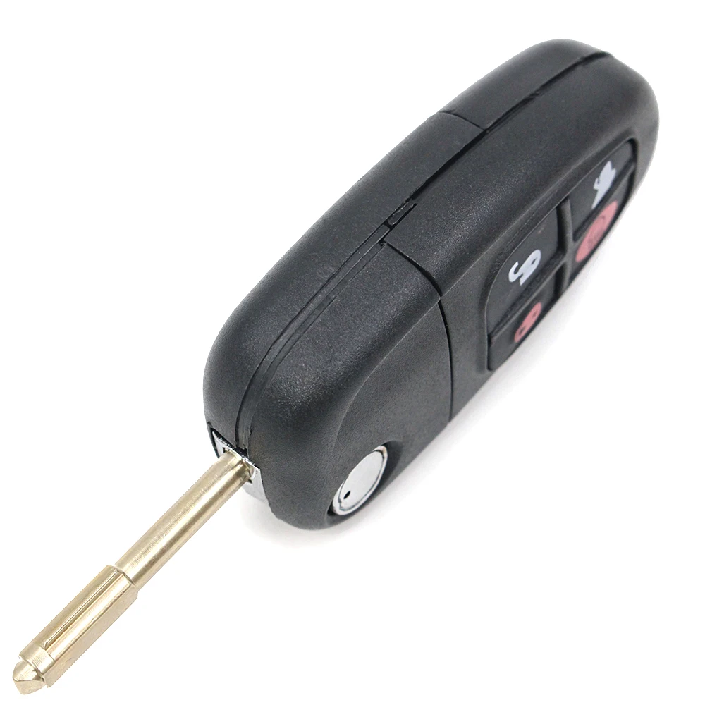 Keyecu Складной Дистанционный брелок 4 кнопки 315 МГц/433 МГц 4D60 для Jaguar X Тип/S Тип/XJ8/XJR, FCC ID: NHVWB1U241