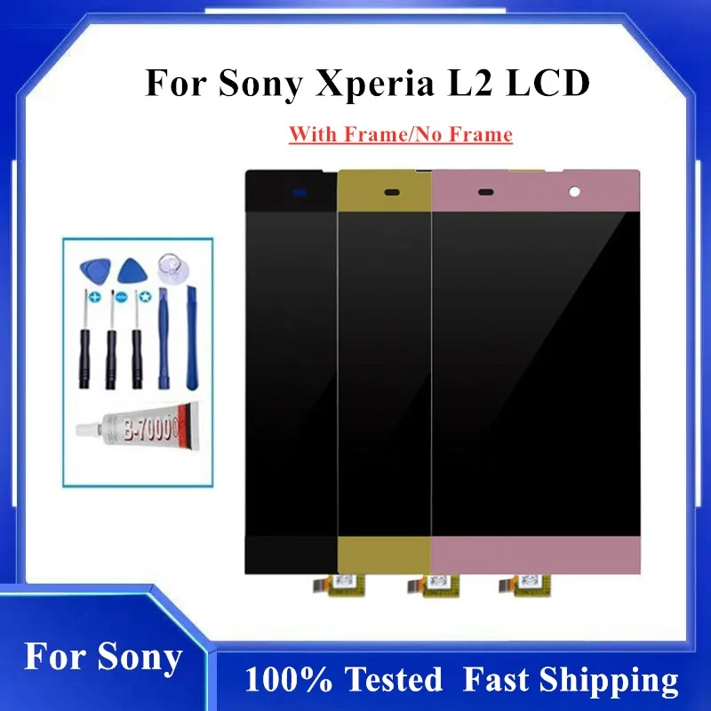 

ЖК-дисплей 5,5 дюйма для Sony Xperia L2, H3311, H3321, H4311, H4331, сенсорный экран, дигитайзер, стекло Senor, Сменное стекло в сборе с рамкой