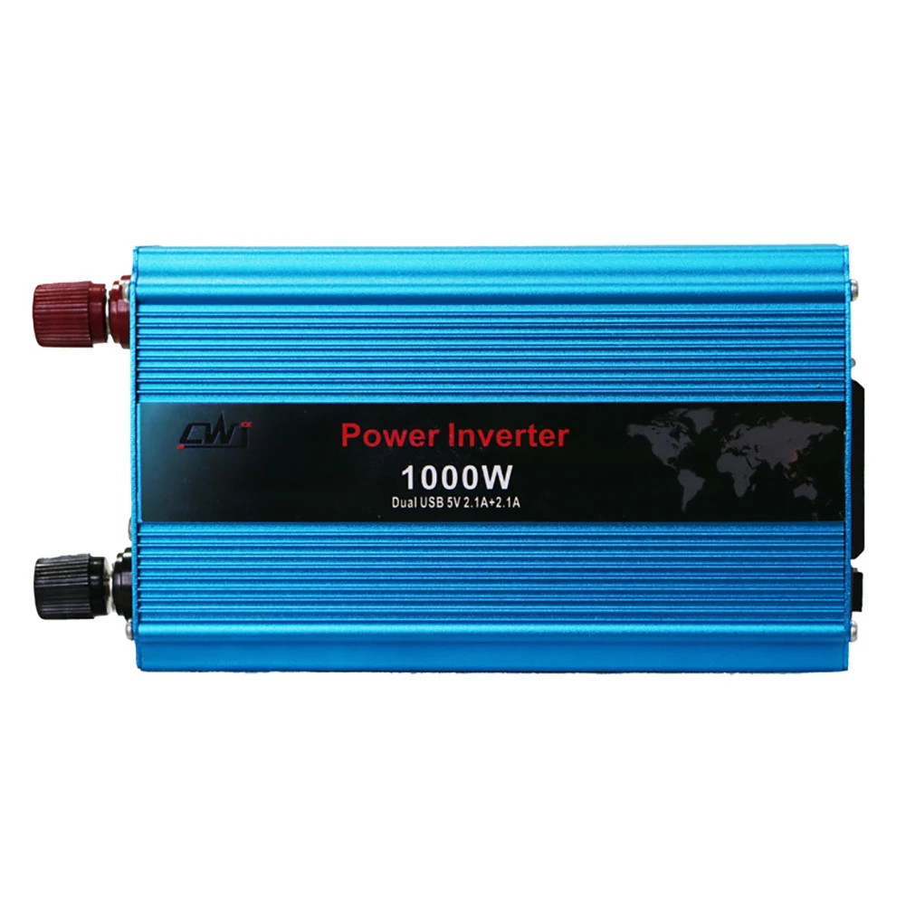 1000W солнечный DC 12 V/24 V к AC 110 V/220 V модифицированный синусоидальный автомобильный преобразователь