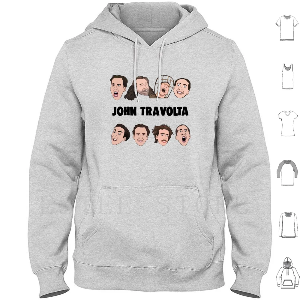 

John Travolta  Hoodies Long Sleeve Nicolas Cage Nick Cage Nicholas Cage Con Air Nicolas Cage Pattern Funny