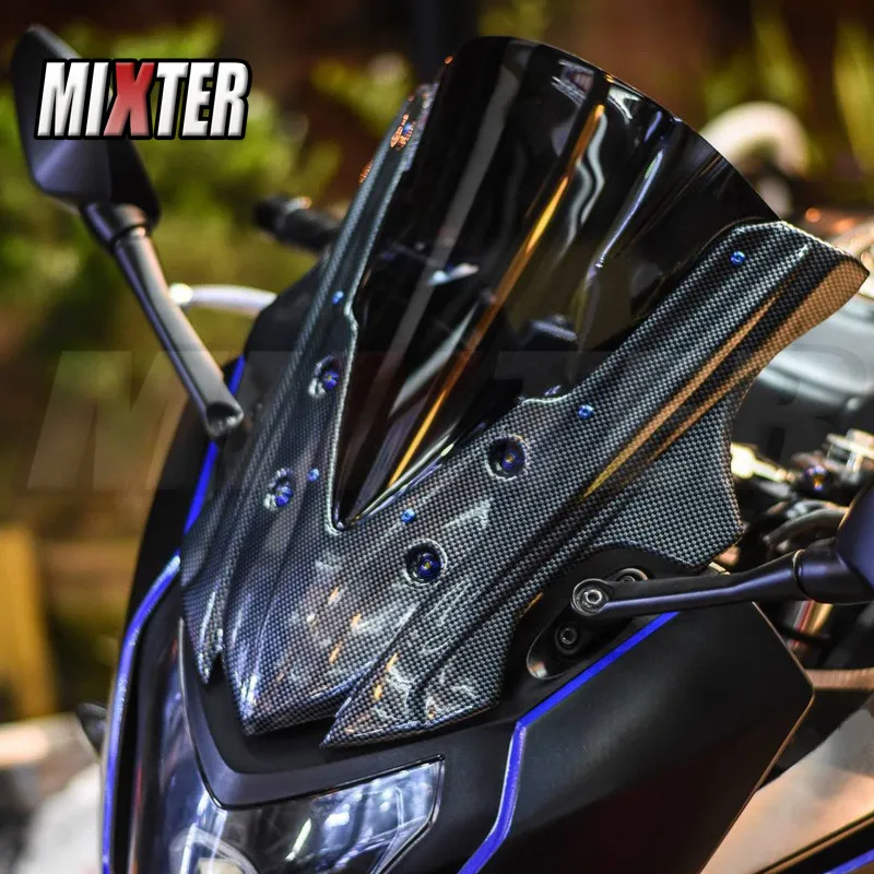 Мотоцикл выхлопной трубы из углеродного волокна для HONDA CBR650F CBR-650F CBR 650F лобового стекла автомобиля дефлектор ветрового стекла Viser козырек