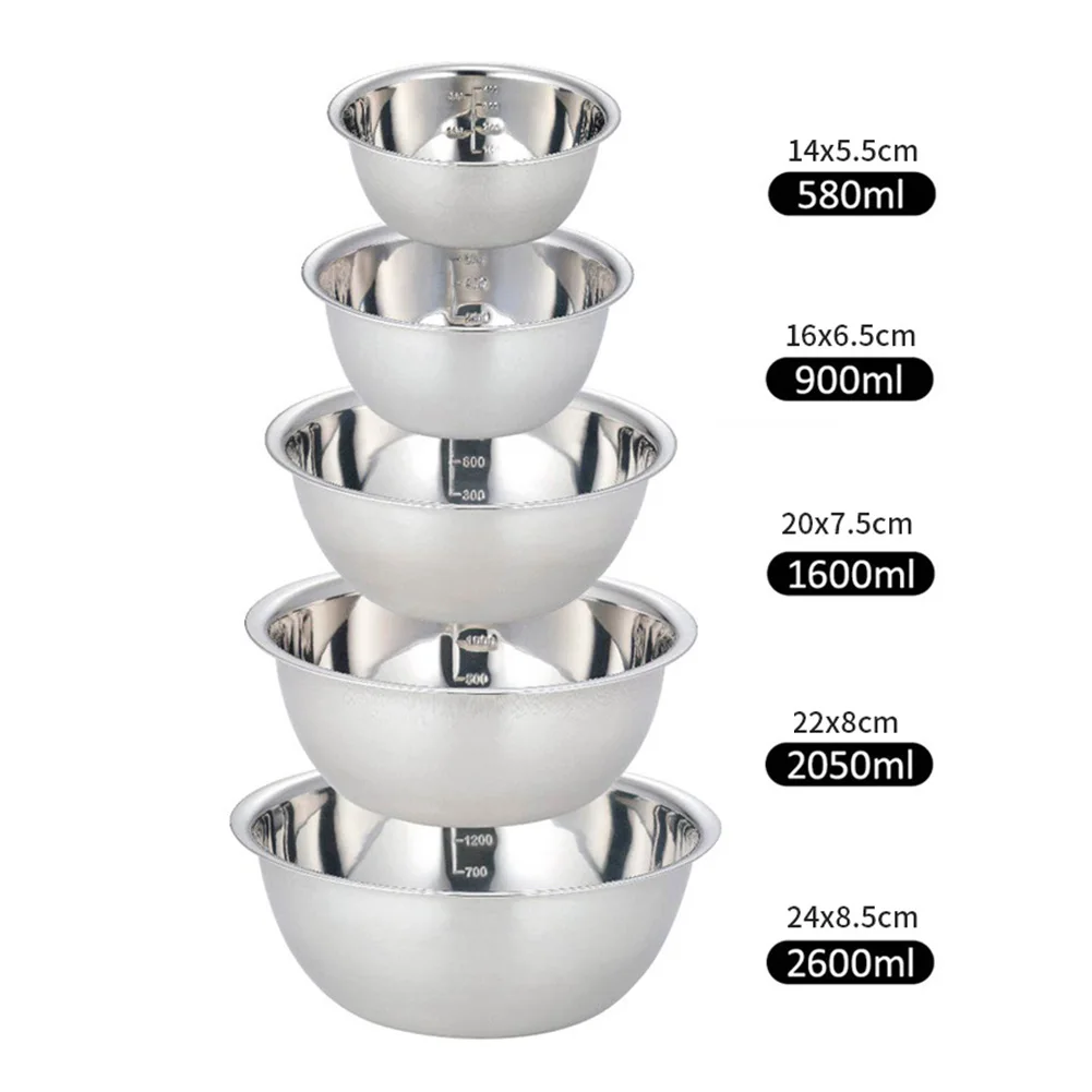 5 шт. практичные штабелируемые чаши набор посуды для путешествий износостойкие для варки, нержавеющая сталь кемпинг легкий барбекю для пикника на открытом воздухе