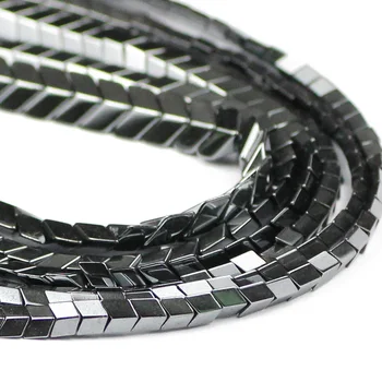 

TREBGK Arrows shape Black Hematite 4/6/8MM Natural Stone Spacer Loose beads for Jewelry bracelets&necklace Making DIY Findings