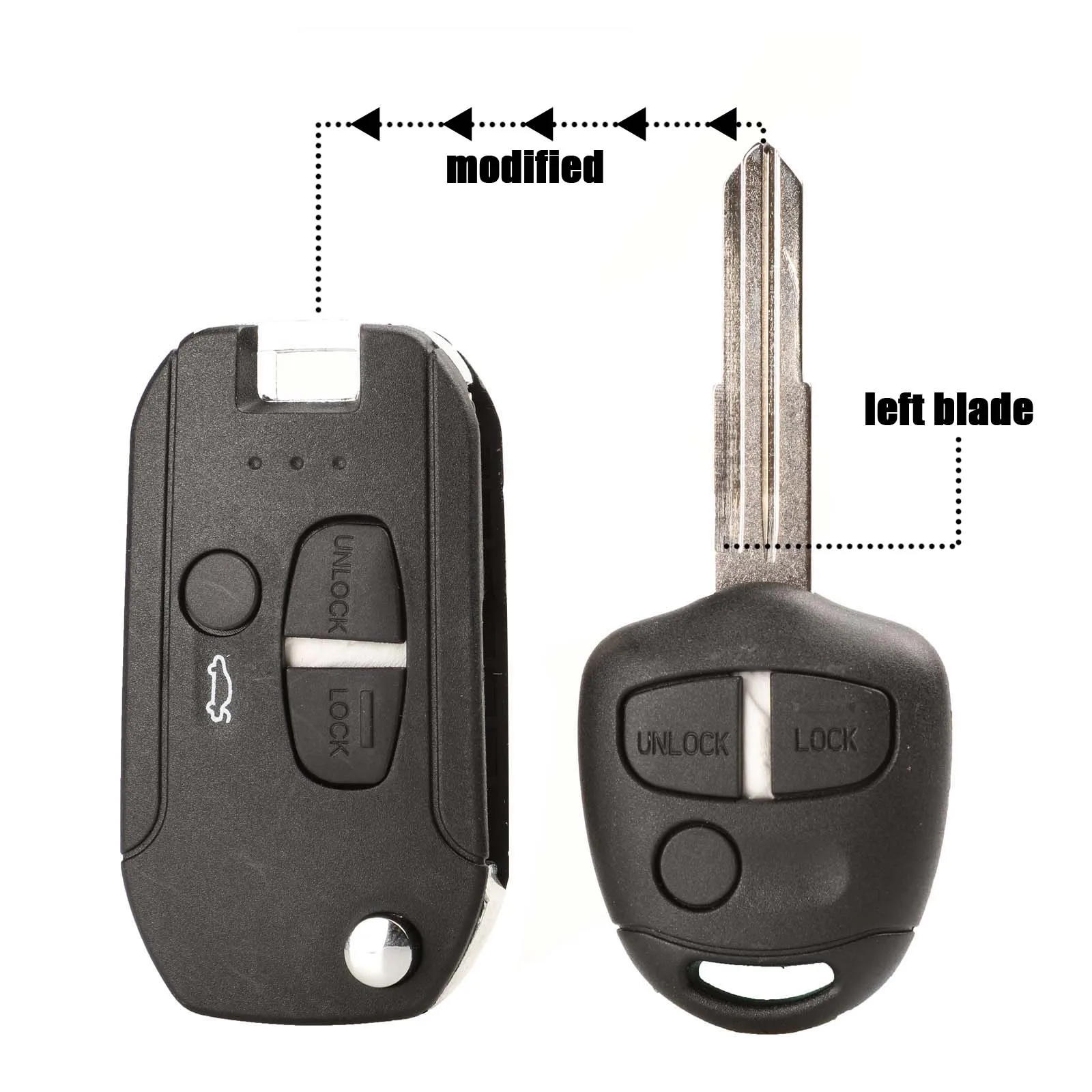 Jingyuqin 2/3 кнопки модифицированный ключ чехол оболочка для Mitsubishi Lancer Evo Colt Outlander Mirage Keyless(правое лезвие