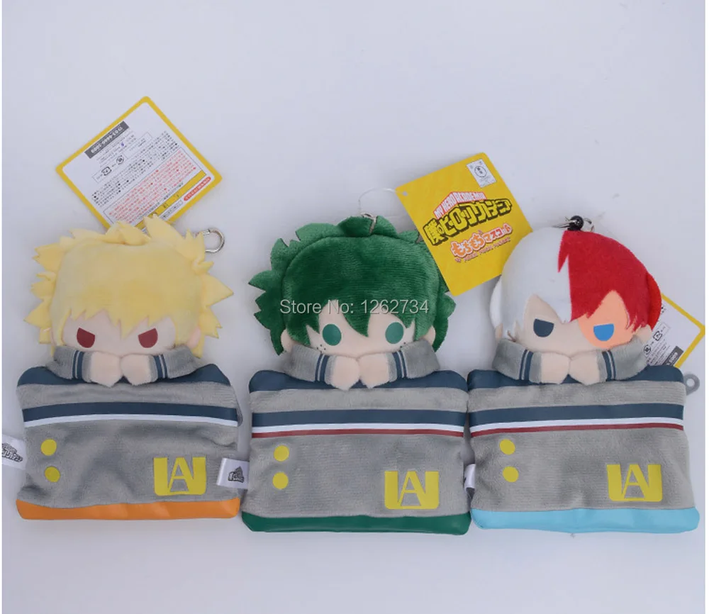 4 15 см My Hero academic Bakugou Katsuki Todoroki Shoto Midoriya Izuku плюшевый брелок брошь значок с мешком