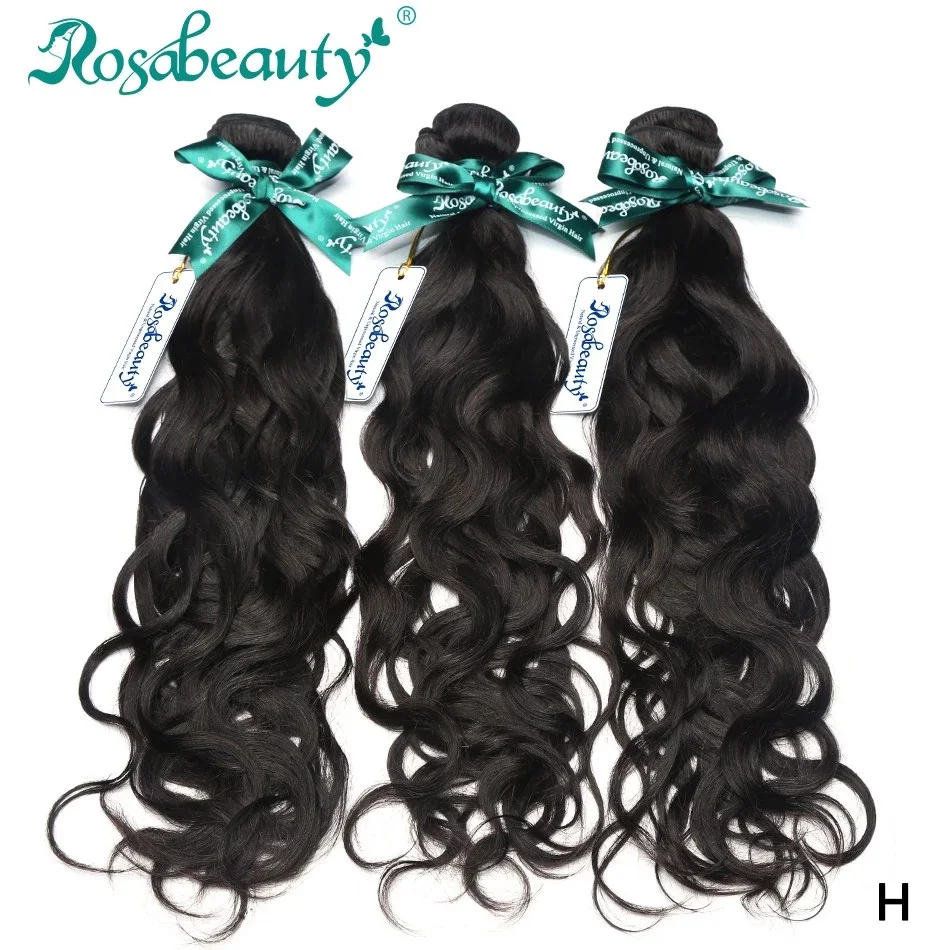 Продукты для волос rosabeauty 8A индийские волнистые пучки натуральные бесплатная