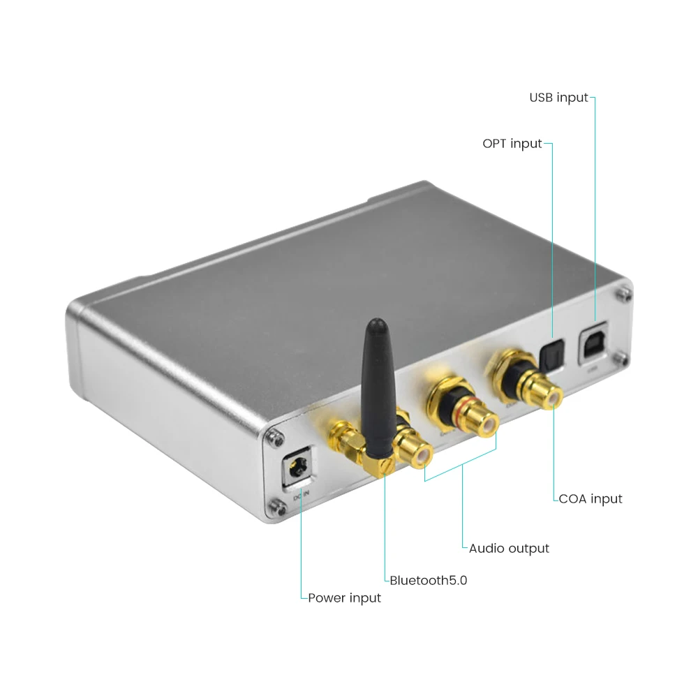 AIYIMA ES9038Q2M волоконно коаксиальный USB Bluetooth 5 0 DAC декодер QCC3008 приемник XMOS208 Поддержка