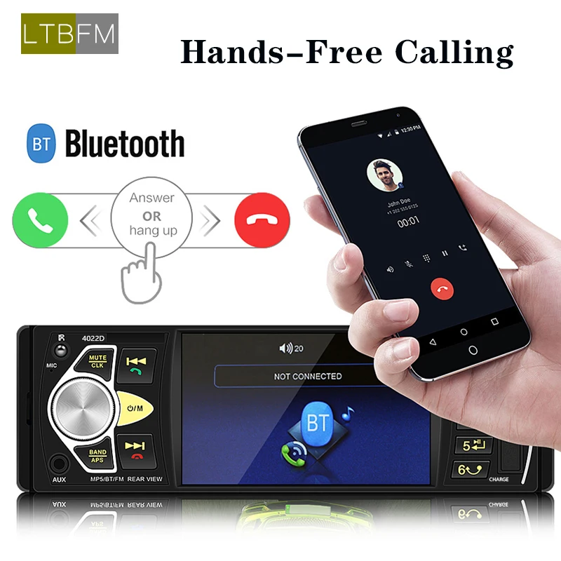 LTB FM 4 1 дюймов Din MP3 плейер автомобиля автомагнитола аудио стерео 4012B USB SD AUX Bluetooth