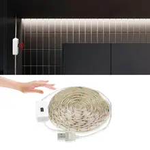 Светодиодный светильник 1 м, 2 м, 3 м, 4 м, 5 м, для ручной работы, датчик развертки, кухонная лампа для шкафа, шкафа, 2835SMD светодиодный диодный декоративный светильник ing