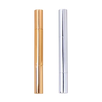 

2pcs 3ml Aluminum Tube Lip Gloss Twist Pens Empty Nail Polish Applicators Cosmetic Container (Golden+Silver)