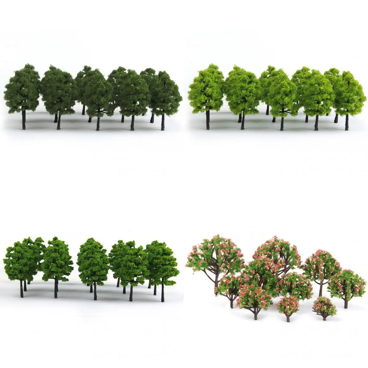 Pack of 70 Model Trees DIY Train Street Railway Scenery Landscape Accssory 1.18-3.54inch HO Z TT Scale