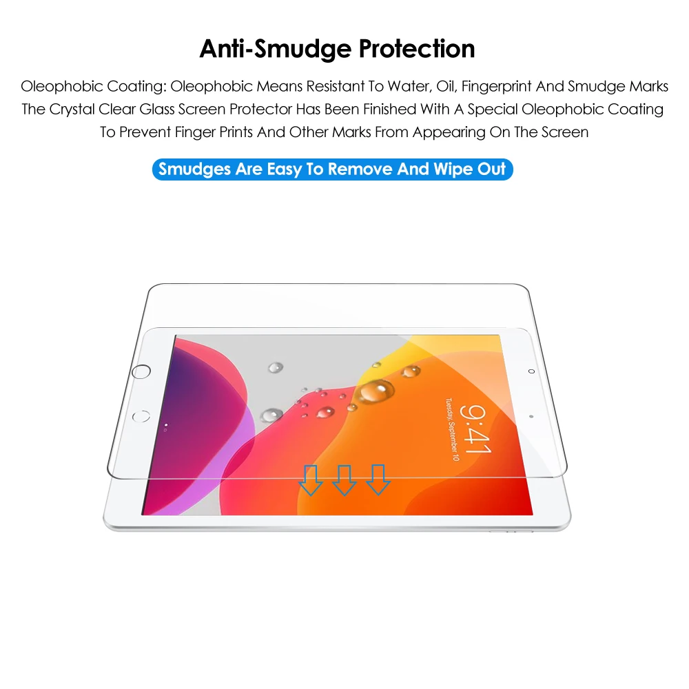 5 шт Закаленное стекло протектор экрана планшета для Apple iPad 7 10,2 Дюйма 9H прозрачная защитная пленка для планшета против царапин