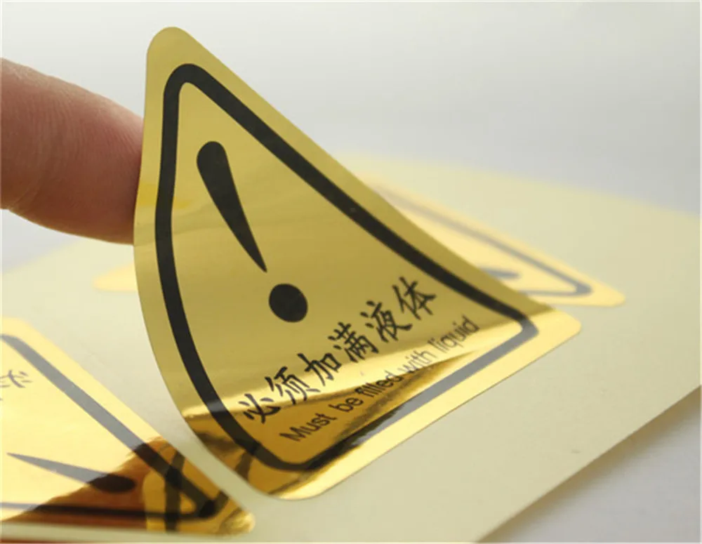 

1000pcs Customized Round Glossy Gold Anti Static Stickers Labels Custom Durable Gold Machine/PC Introduction Adhesive Stickers