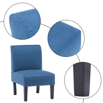 

Armrest Fabric Single Leisure Chair Blue [68x50x80cm]